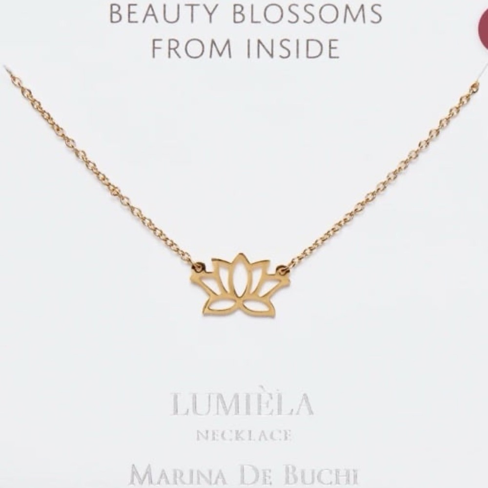 Marina De Buchi Gold Lotus Flower Necklace